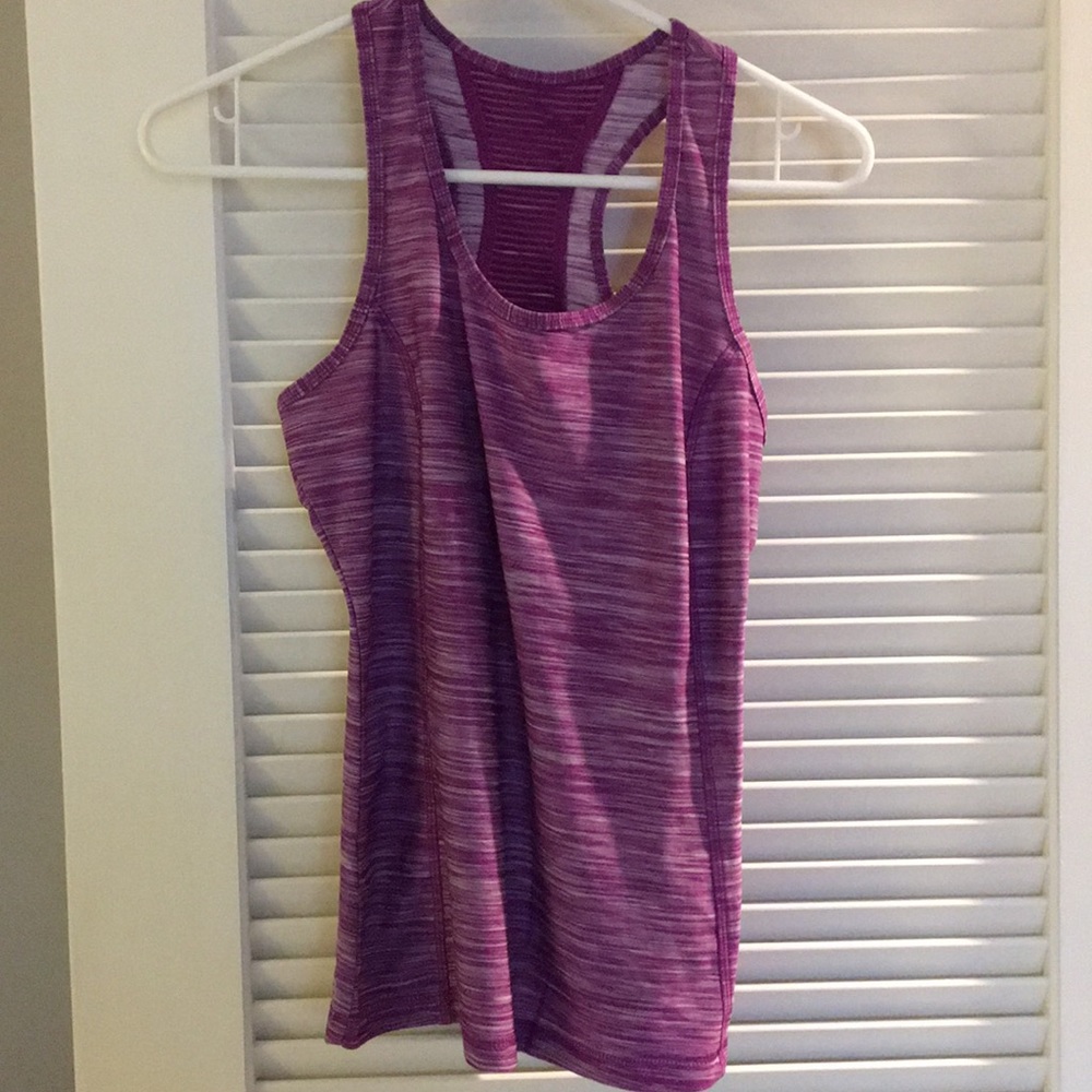 Purple heathered danskin active tank top